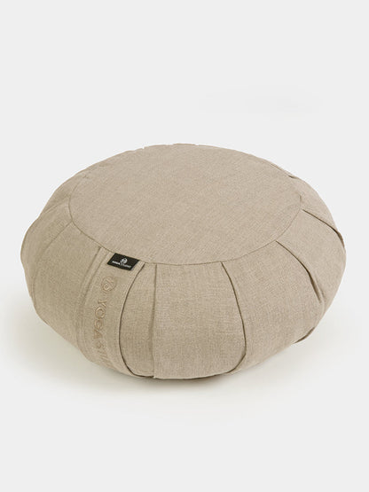 Yoga Studio Organic Buckwheat Round Linen Meditation Zafu Cushion