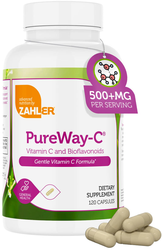 Zahler Vitamin C 500mg with Bioflavonoids – Gentle on Stomach | Immune Support