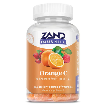 ZAND Immunity Orange Vitamin C Gummies - Immune Support, Vegan, Gluten Free