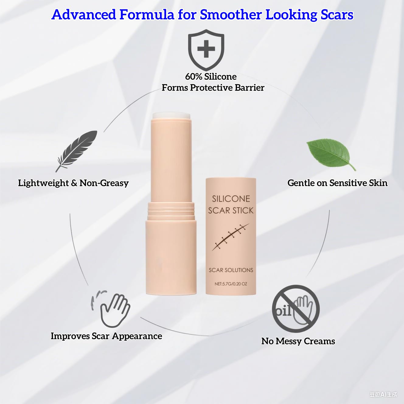 ZanDVRum Scar Solutions Silicone Scar Stick – Lightweight, Quick-Apply Scar Care (0.2 oz)