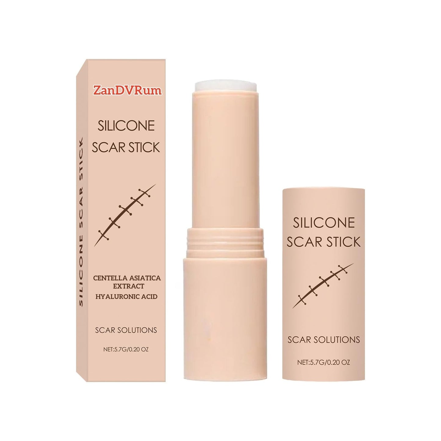 ZanDVRum Scar Solutions Silicone Scar Stick – Lightweight, Quick-Apply Scar Care (0.2 oz)