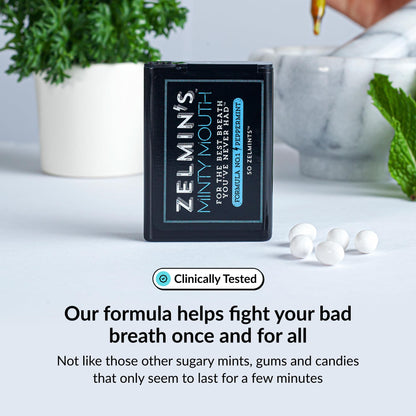 Zelmin's Minty Mouth Breath Freshener - 5 Pack | Alcohol-Free, Keto