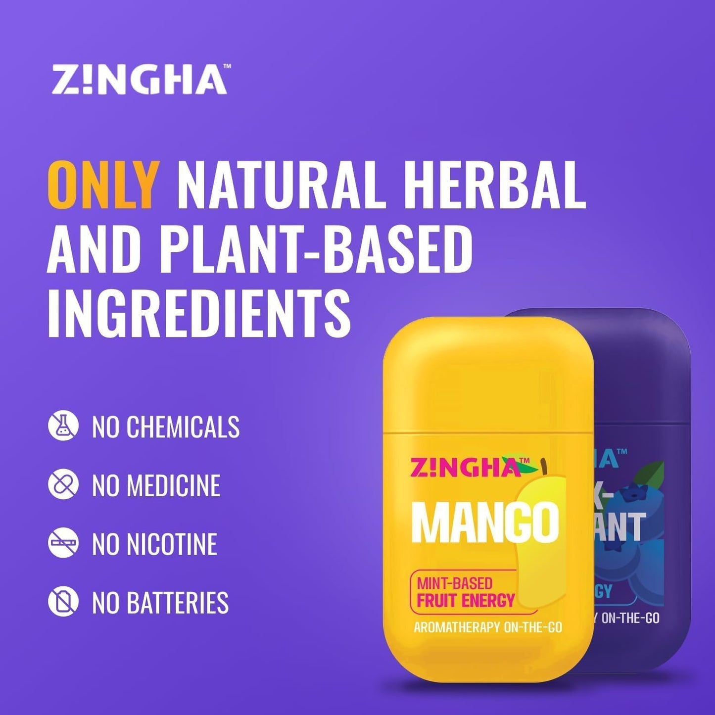 Z!NGHA Dual Nasal Inhaler – Uplifting Aromatherapy On The Go