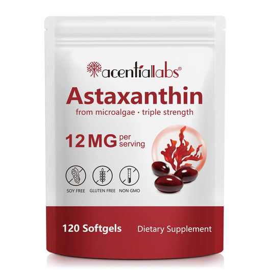 ZIXBMHYJ Astaxanthin 12mg – Natural Astaxanthin Supplement (120 Count) | Non-GMO, Gluten Free