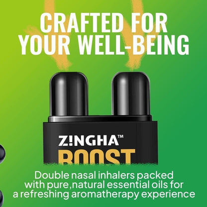 Z!NGHA Dual Nasal Inhaler Stick – Uplifting Peppermint Eucalyptus Lavender Blend | Portable Aromatherapy On The Go