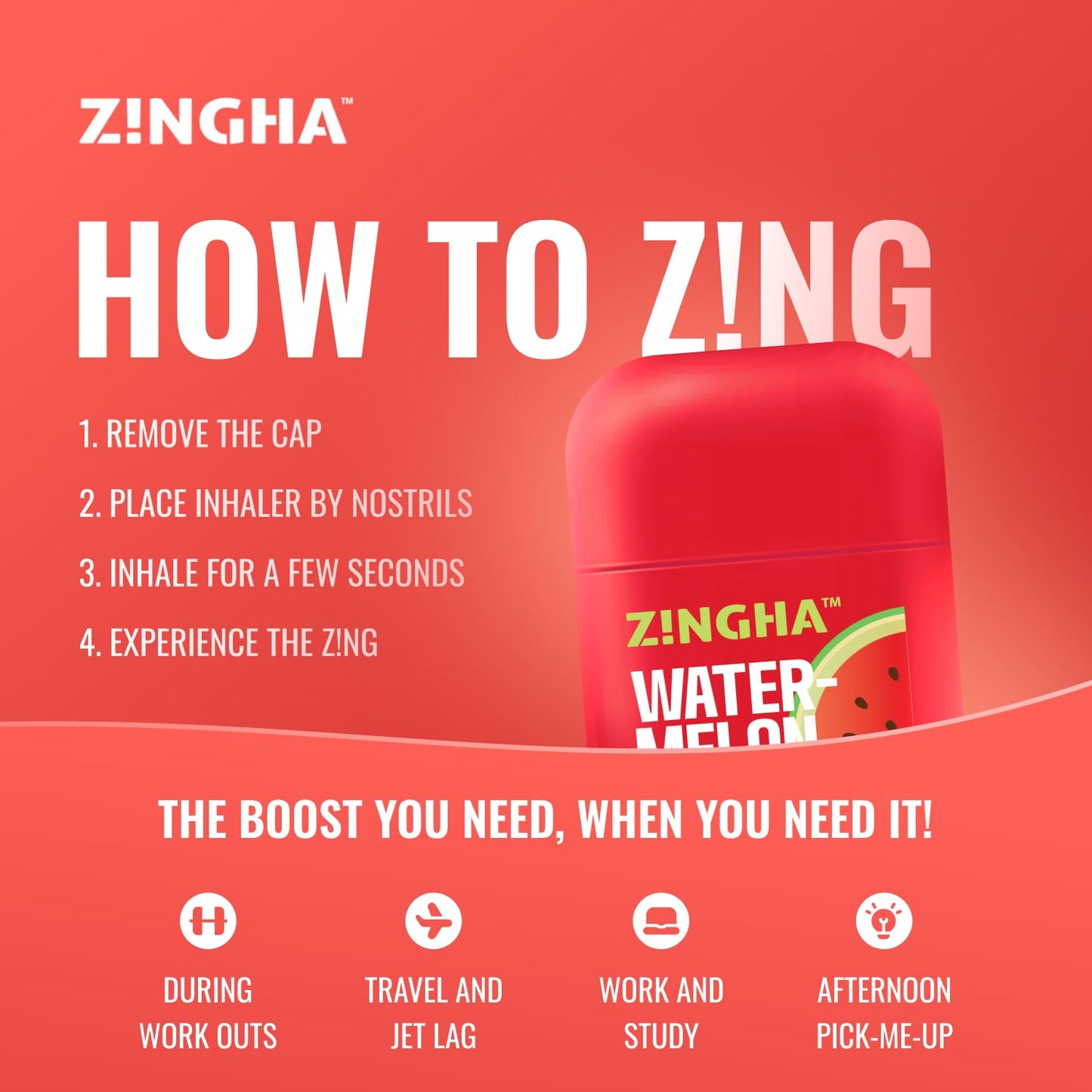 Z!NGHA Dual Nasal Inhaler Stick – Uplifting Peppermint Eucalyptus Lavender Blend | Portable Aromatherapy On The Go