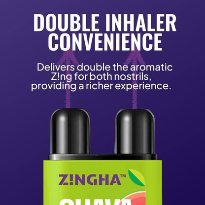 Z!NGHA Dual Nasal Inhaler Stick – Uplifting Peppermint Eucalyptus Lavender Blend | Portable Aromatherapy On The Go