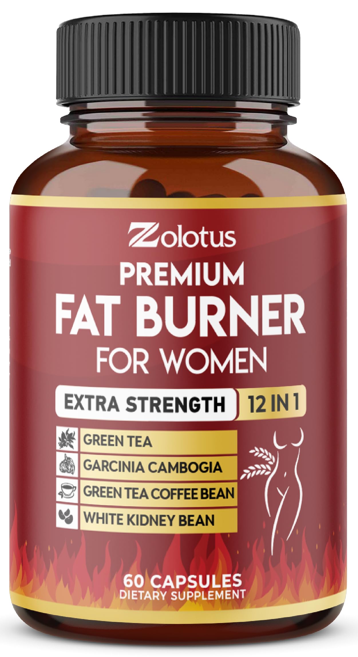 Premium Weight Loss Pills for Women – 2 Months Supply | Best Belly Fat Burners for Women and Men | Metabolism Booster with Green Tea Extract 98%