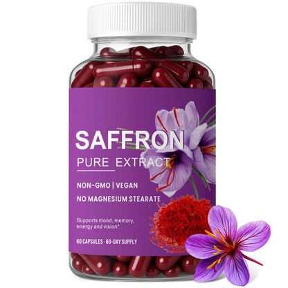 ZuriVitaNex Saffron Capsules – 88.5mg for Mood, Vision & Immunity | 60 Caps