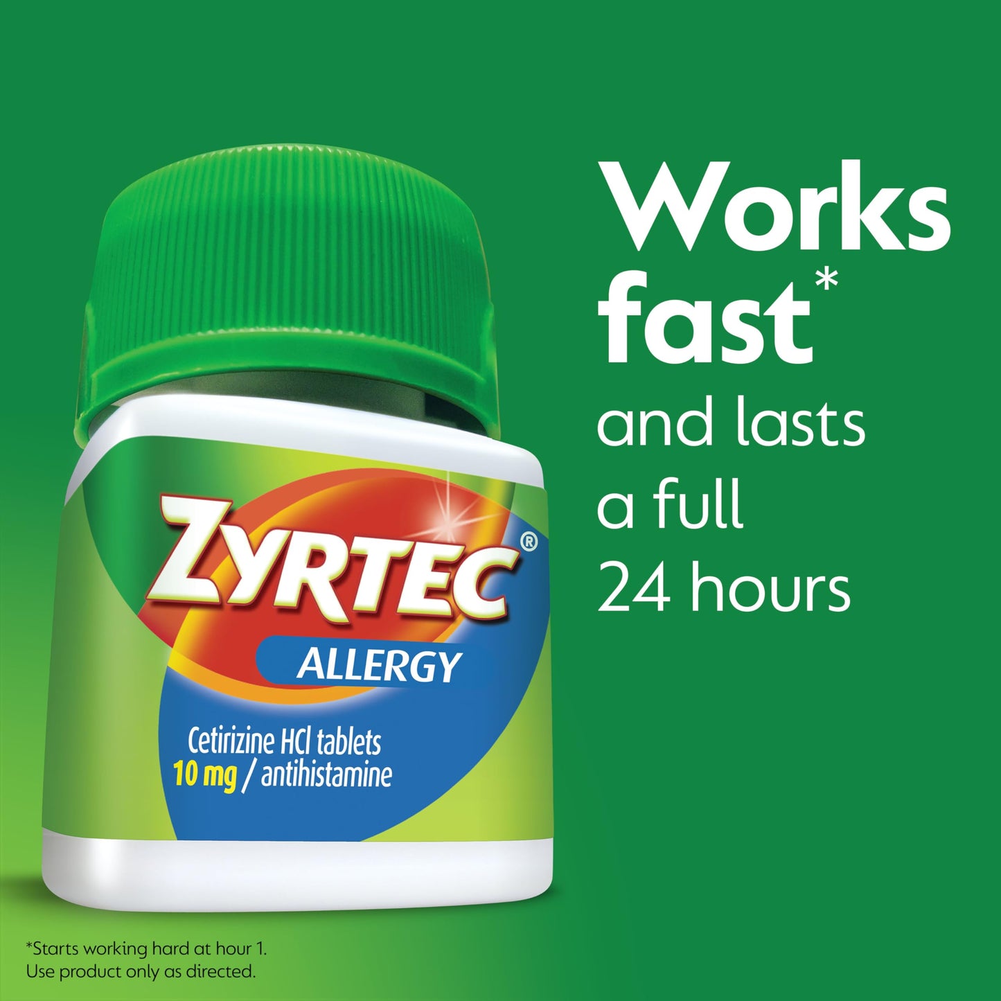 Zyrtec 24 Hour Allergy Relief Tablets - 45 ct, 10 mg Cetirizine HCl