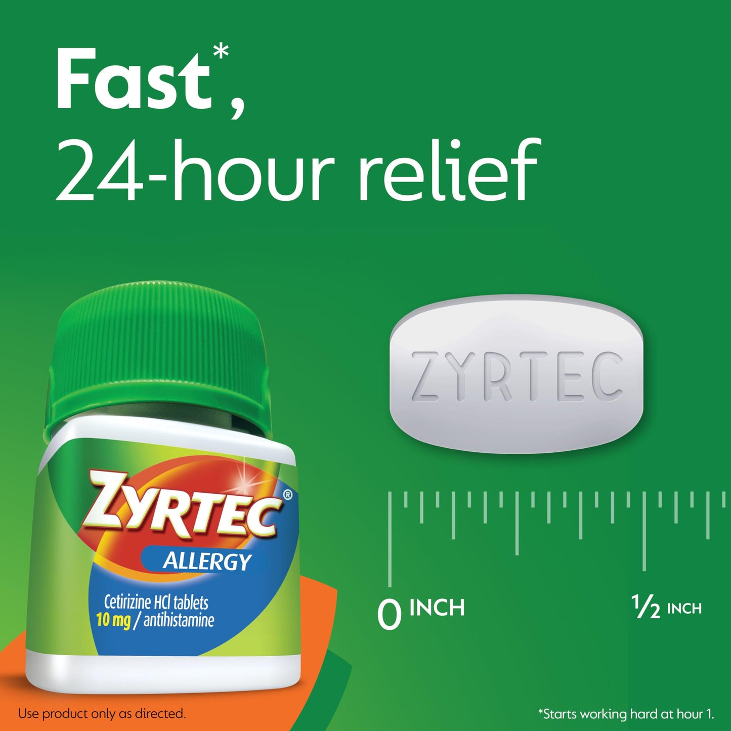 Zyrtec 24 Hour Allergy Relief Tablets - 45 ct, 10 mg Cetirizine HCl