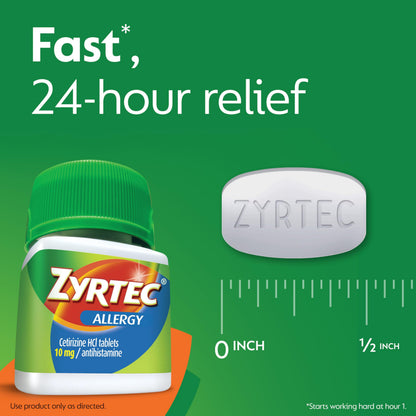 Zyrtec 24 Hour Allergy Relief Tablets - 45 ct, 10 mg Cetirizine HCl