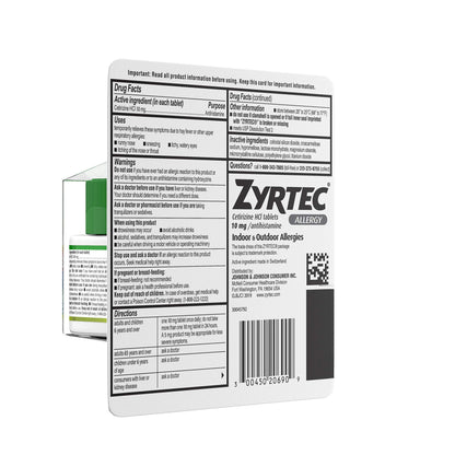 Zyrtec 24 Hour Allergy Relief Tablets - 10mg, 90 Count