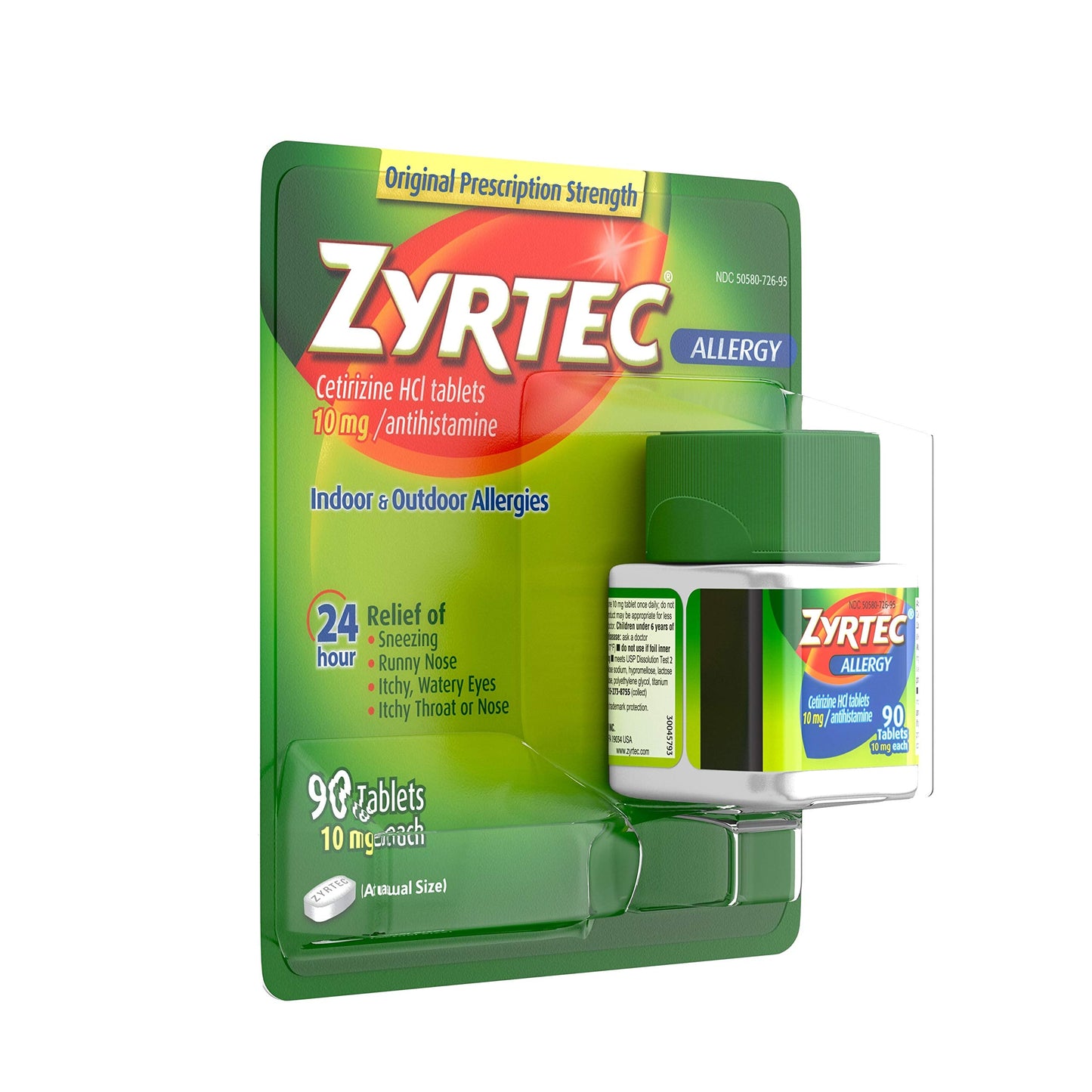 Zyrtec 24 Hour Allergy Relief Tablets - 10mg, 90 Count