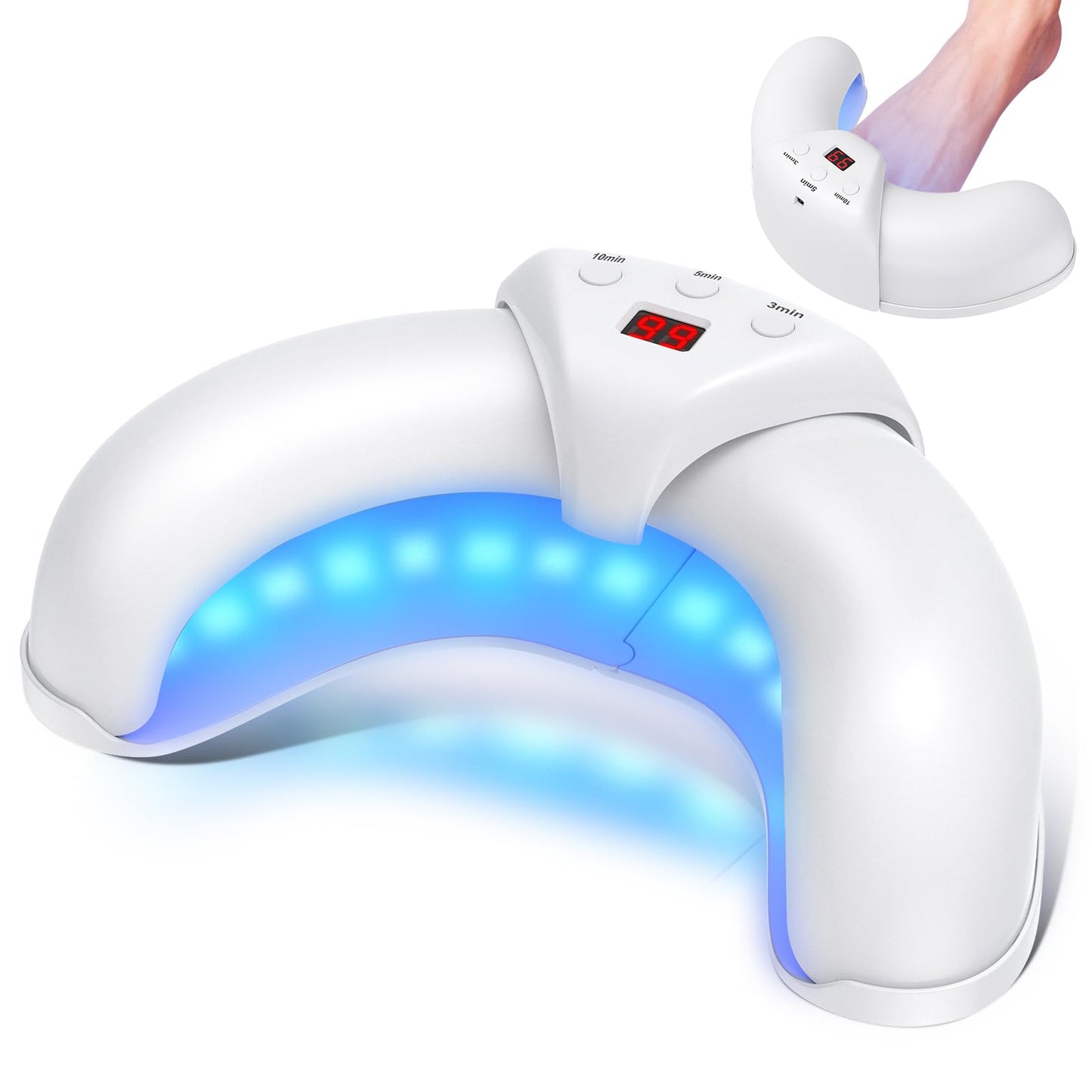 ZZP Nail Fungus Device for Multiple Nails – Home Use, 18-LED, 470/905nm
