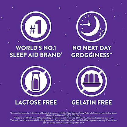 ZzzQuil PURE Zzzs Melatonin Gummies - 2mg Sleep Aid with Chamomile & Lavender | Wildberry Vanilla, 24 Gummies